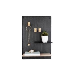 Present Time Memo bord Perky Mesh - IJzer Zwart - 52x34,5x10,5cm - 8714302668364