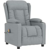 vidaXL Massagestoel stof lichtgrijs - 339058