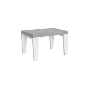Itamoby Uitschuifbare tafel 90x130/234 cm Spimbo Mix Cement blad, witte essen poten - 8050598046524