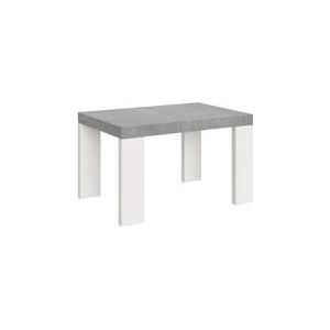 Itamoby Uitschuifbare tafel 90x130/390 cm Roxell Mix Cementblad Witte Aspoten - 8050598045862