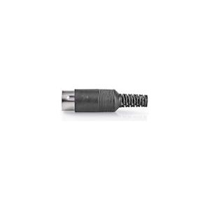 Nedis DIN-Connector - Recht - Male - Vernikkeld - Twist-On - Diameter kabelinvoer: 6.0 mm - Polyvinylchloride (PVC) - Zwart - 25 Stuks - Polybag - 5412810300112