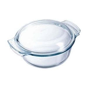 Pyrex - Essentials Ovenschaal Rond met Deksel 2,4 liter - Borosilicaatglas - Transparant