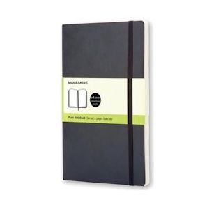 Moleskine notitieboek, ft 9 x 14 cm, effen, soepele cover, 192 bladzijden, zwart - blauw Papier 9788883707148