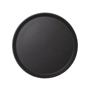 Cambro Camtread rond antislip glasvezel dienblad zwart 35,5cm - Glas DM781