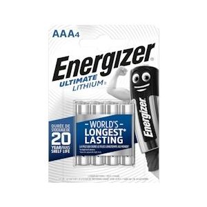 Energizer batterijen Lithium AAA, blister van 4 stuks - zilver 629612