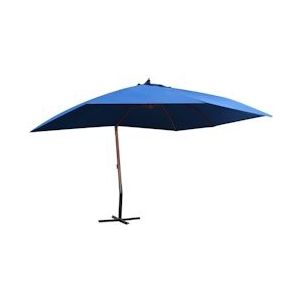 VidaXL Zweefparasol Houten Paal 400x300 cm Blauw