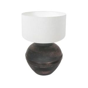 Anne Light & home Tafellamp 3471ZW dimbaar 1-l. E27-fitting - zwart Multi-materiaal 3471ZW