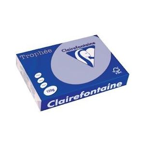 Clairefontaine Trophée Pastel, gekleurd papier, A4, 120 g, 250 vel, lavendelblauw - 3329680124507