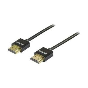 Deltaco Ultra-dunne HDMI naar HDMI kabel - HDMI 4K 60Hz - 2 meter - zwart - 7340004682660