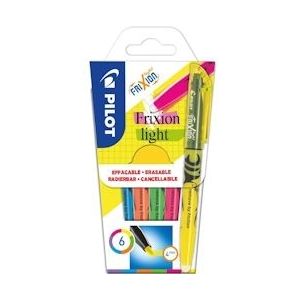 Pilot markeerstift Frixion Light, blister van 6 stuks in geassorteerde kleuren - 3131910572565