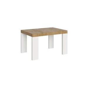 Itamoby Uitschuifbare tafel 90x130/390 cm Roxell Mix Natural Oak blad Poten wit essen - 8050598045855