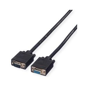 ROLINE SVGA kabel HD15 M/F, 3 m - zwart 11.04.5303