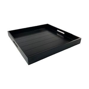 Dienblad XL van WDMT™ | 56 x 56 cm | dienblad vierkant | dienbladen | borrelplank hout | Zwart - zwart Hout ST-0222