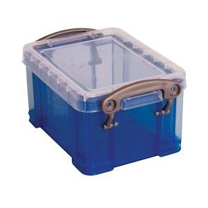 Really Useful Box visitekaarthouder 0,3 liter, transparant blauw - 5060024802948