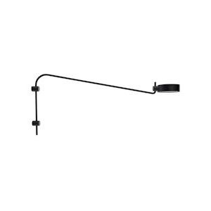 Zafferano SUPER O LED Wandlamp met arm Zwart oplaadbaar en dimbaar - zwart Aluminium LD1151N3