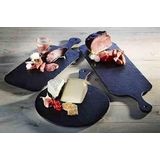 APS - SLATE ROCK - Dienblad - Zwart - Ø 30 cm - Hoogte 1,5 cm