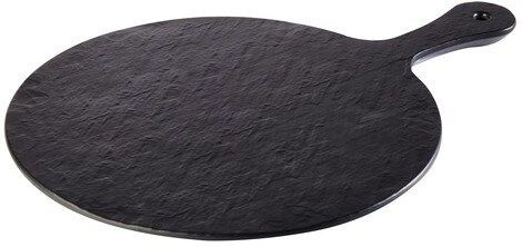APS - SLATE ROCK - Dienblad - Zwart - Ø 30 cm - Hoogte 1,5 cm