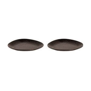 Maastricht Porselein Bord Tahiti 30 cm Zwart Porselein 2 stuks - zwart Porselein 8717522178927