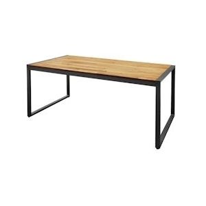 Bolero rechthoekige stalen en acaciahouten industriële tafel 180x90cm - Staal DS157