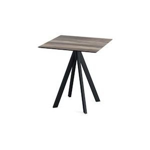 Infinity Terrastafel zwart frame + Tropical Wood HPL 70x70 cm - 8719979478285
