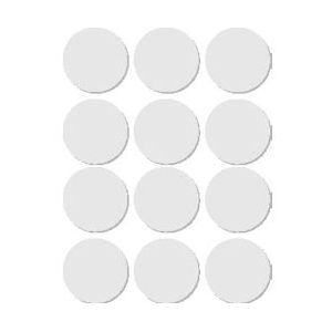Apli ronde etiketten in etui diameter 25 mm, wit, 72 stuks, 12 per blad (2664) - 8410782026648