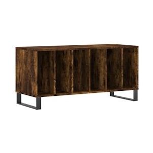 vidaXL Platenkast 100x38x48 cm bewerkt hout gerookt eikenkleurig - Vervaardigd hout 831761