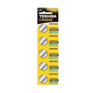 Set van 5 Toshiba Cr2032 3V-knoopbatterijen - TOSHI-00152703