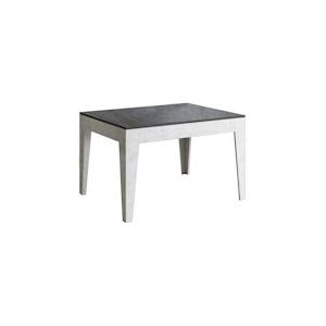 Itamoby Uitschuifbare tafel 90x120/180 cm Cico Mix Antraciet blad Witte spatelpoten - 8050598044988