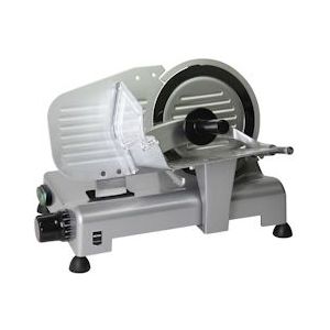 METRO Professional Snijmachine voor de horeca GFS2019, aluminium/RVS, 43 x 30 x 29 cm, Ø van het mes: 19,5cm, snijdikte: 1-15mm, zilver - Aluminium 879703