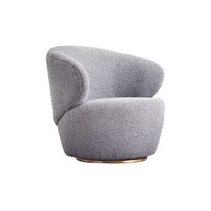 Oviala Business Grijze bouclette knusse fauteuil - grijs 106995