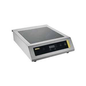 Buffalo Inductie kookplaat zwaar gebruik | 3kW/h | Met pan detectie | 390x490x120(h)mm - CP799