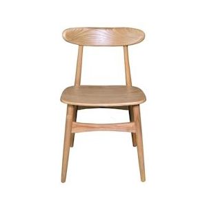 SIT Möbel Houten stoel in Sungka hout | naturel | B 53 x D 45 x H 80 cm | 09612-01 | Serie SCANDI BLONDE - beige Massief hout 09612-01
