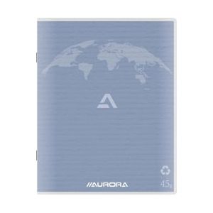 Aurora Writing 45 kladschrift uit gerycleerd papier, 96 bladzijden, geruit 5 mm, lichtblauw, Pak van 20 - 5411028013265