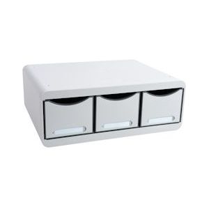 Exacompta 318740D 1x TOOLBOX ladenbox met 3 laden, Office, grijs - grijs Synthetisch materiaal 318740D