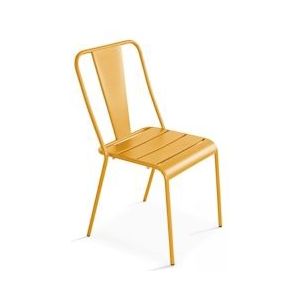 Oviala Business Gele metalen stoel - geel Staal 105776