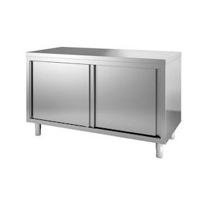 Gastro-Inox RVS werkkast met schuifdeuren, 1200(L)x800(D)x880(H)mm - 7445908533527