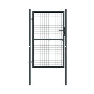 vidaXL Gaas tuinpoort gegalvaniseerd staal grijs : Afmeting - 100 x 225 cm - 145774XL