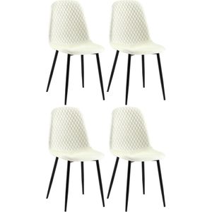 CLP Set van 4 stoelen Giverny stof crème - 325644