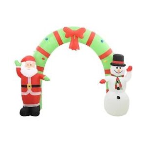 vidaXL Kerstboog kerstman en sneeuwpop opblaasbaar LED 223 cm - 289303