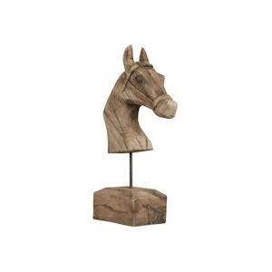 Light & Living Ornament op voet Horse - Hout - 25x14x48cm - bruin Massief hout 8717807110994