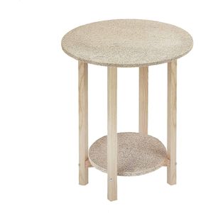 WellHome - Gazte Collection brancard - ongelakte afwerking 45x45x75 cm - beige WH13320