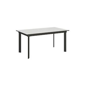 Itamoby Uitschuifbare tafel 90x160/220 cm Cumar Wit Essen Antraciet Structuur - VE160TBCCUMAR-BF-AN