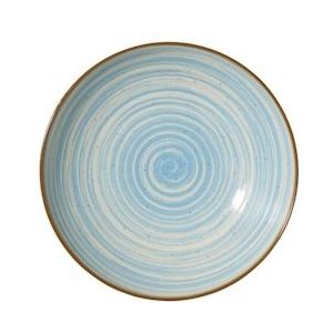 METRO Professional Diep bord Madleen, steengoed, Ø 21 cm, blauw, 6 stuks - blauw Steengoed 483773