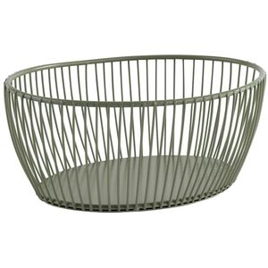 APS - 30472 - Opbergmand - Rookgroen - Metaal - 20 x 15 cm, hoogte 8 cm