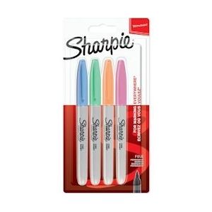 Sharpie permanente marker pastel, blister van 4 stuks - 3026980654023