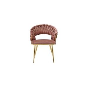 Lalee.Avenue Laleeavenue Finesse 125 stoel set van 2 roze/goud - goud YBHDV-PNK-GLD