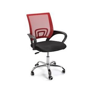 Versa-zwart/rode bureaustoel - meerkleurig Textiel 8420327475701