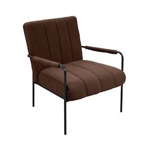SVITA KYLE lounge stoel gestoffeerde fauteuil accent woonkamer met armleuning bruin - bruin Multi-materiaal 98476