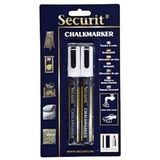 Securit® Originele Krijtstift Set Van Twee In Wit 2-6 mm|0,1 kg - wit Kunststof 110798