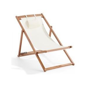 Oviala Business Set van 2 witte eucalyptus stoelen - Oviala - wit Massief hout 106589